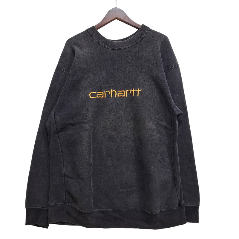 【中古品】【メンズ】 CARHARTT カーハート LOGO SWEATSHIRT ロゴ スウェット 三角タグ 長袖 トップス 146-261015-ay-06-izu カラー：FADE BLACK 万代Net店