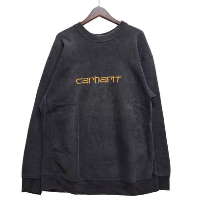 【中古品】【メンズ】 CARHARTT カーハート LOGO SWEATSHIRT ロゴ スウェット 三角タグ 長袖 トップス 146-261015-ay-06-izu カラー：FADE BLACK 万代Net店