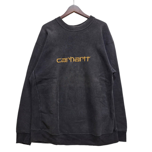 【中古品】【メンズ】 CARHARTT カーハート LOGO SWEATSHIRT ロゴ スウェット 三角タグ 長袖 トップス 146-261015-ay-06-izu カラー：FADE BLACK 万代Net店