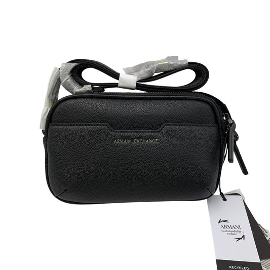 【中古美品】【メンズ/レディース】 ARMANI EXCHANGE アルマーニエクスチェンジ XM002583 AX LOGO SHOULDER BAG ロゴ ショルダー バッグ カバン 鞄 188-260926-cs-07-izu カラー：ブラック 万代Net店