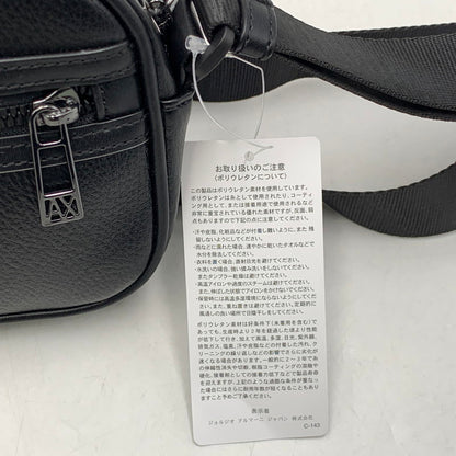 【中古美品】【メンズ/レディース】 ARMANI EXCHANGE アルマーニエクスチェンジ SHOULDER BAG ショルダー バッグ カバン 鞄 188-260926-cs-06-izu カラー：ブラック 万代Net店