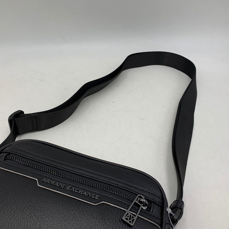 【中古美品】【メンズ/レディース】 ARMANI EXCHANGE アルマーニエクスチェンジ SHOULDER BAG ショルダー バッグ カバン 鞄 188-260926-cs-06-izu カラー：ブラック 万代Net店