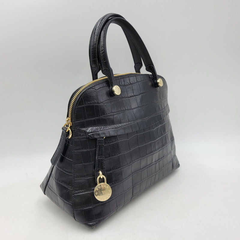 【中古品】【レディース】 FURLA フルラ PIPER 2WAY LEATHER HAND BAG パイパー レザー ハンドバッグ 鞄 カバン 188-260928-ay-10-izu カラー：ブラック 万代Net店