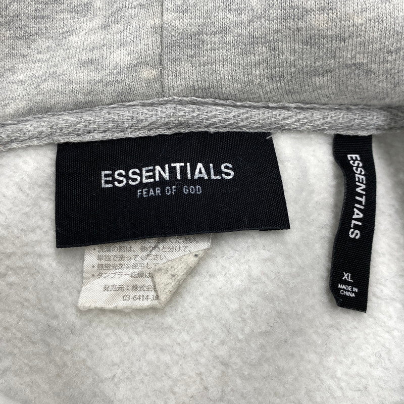 【中古品】【メンズ】 ESSENTIALS エッセンシャルズ BACK LOGO HOODIE バック ロゴ フーディ トップス パーカー 長袖 142-261004-sm-15-izu サイズ：XL カラー：グレー 万代Net店