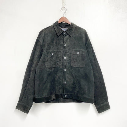 【中古品】【メンズ】 JOHN ASHFORD ADVENTURE ジョン アシュフォード アドベンチャー SUEDE JACKET スエード ジャケット アウター 146-261007-ya-06-izu サイズ：L カラー：ブラック 万代Net店