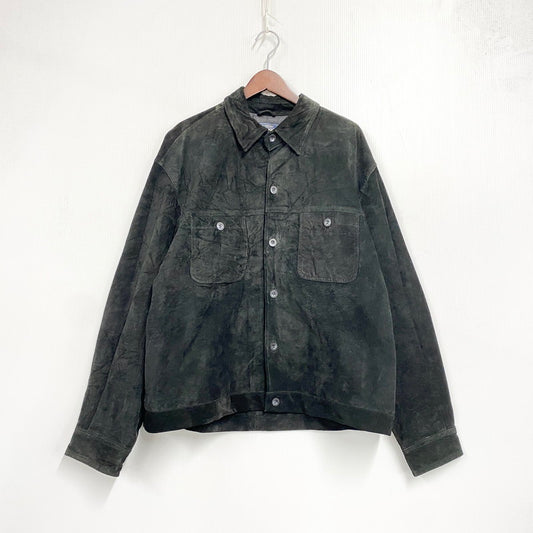 【中古品】【メンズ】 JOHN ASHFORD ADVENTURE ジョン アシュフォード アドベンチャー SUEDE JACKET スエード ジャケット アウター 146-261007-ya-06-izu サイズ：L カラー：ブラック 万代Net店