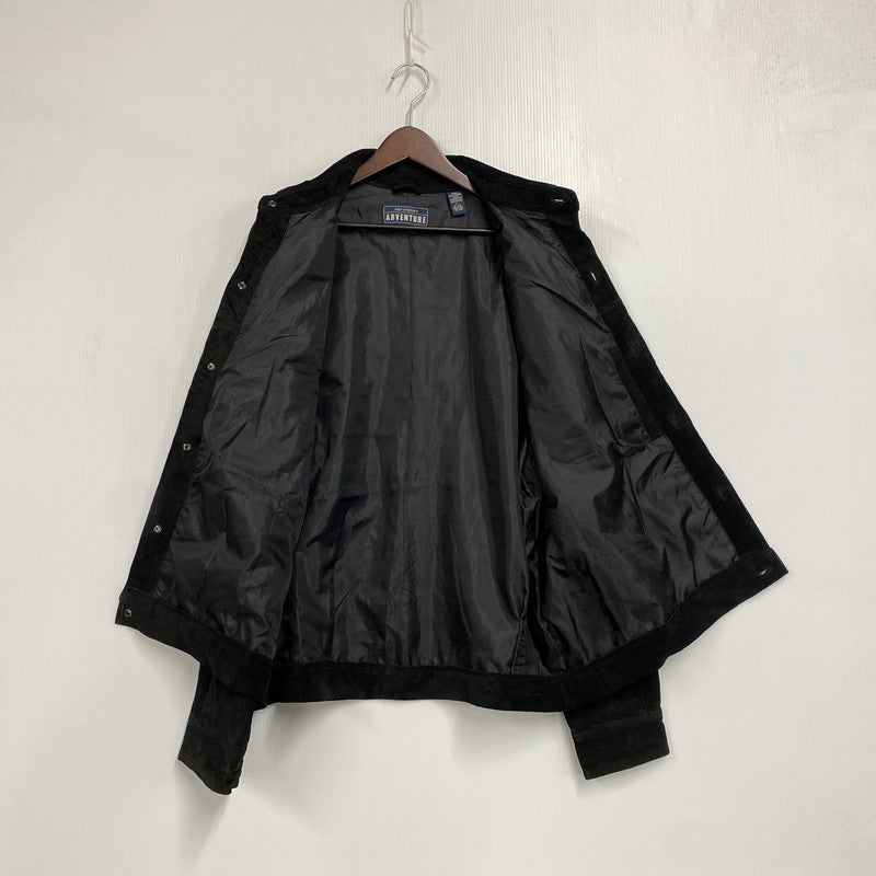 【中古品】【メンズ】 JOHN ASHFORD ADVENTURE ジョン アシュフォード アドベンチャー SUEDE JACKET スエード ジャケット アウター 146-261007-ya-06-izu サイズ：L カラー：ブラック 万代Net店