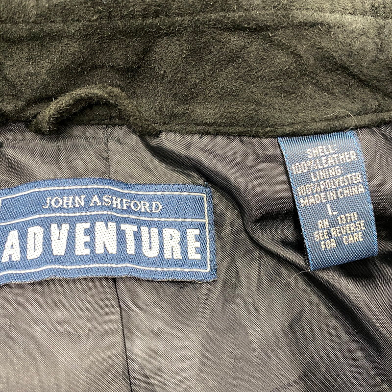 【中古品】【メンズ】 JOHN ASHFORD ADVENTURE ジョン アシュフォード アドベンチャー SUEDE JACKET スエード ジャケット アウター 146-261007-ya-06-izu サイズ：L カラー：ブラック 万代Net店