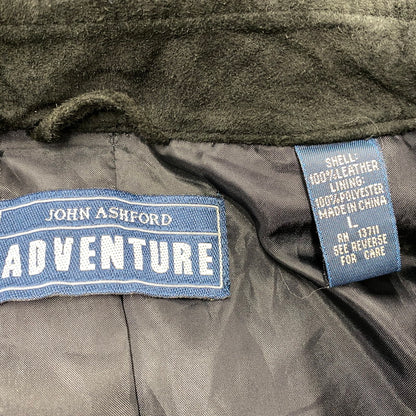 【中古品】【メンズ】 JOHN ASHFORD ADVENTURE ジョン アシュフォード アドベンチャー SUEDE JACKET スエード ジャケット アウター 146-261007-ya-06-izu サイズ：L カラー：ブラック 万代Net店