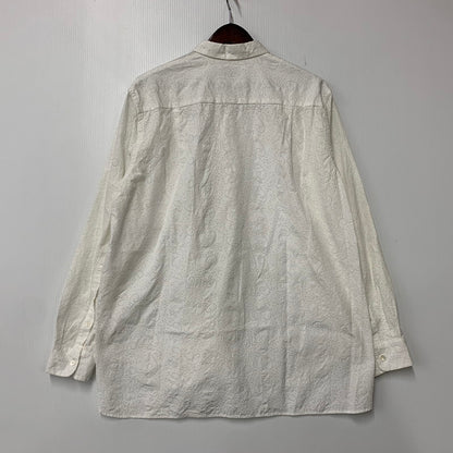 【中古品】【メンズ】 TOMORROWLAND トゥモローランド 63-01-31-01501 COTTON BROADCLOTH EMBROIDERED REGULAR COLLAR SHIRT コットン ブロードクロス エンブロイダード レギュラー カラー シャツ 147-260930-cs-06-izu サイズ：M カラー：ホワイト 万代Net店