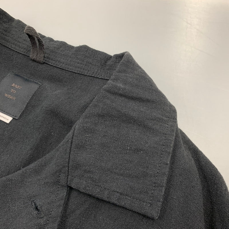 【中古品】【メンズ】 EASY TO WEAR イージートゥウェアー ETW20SS-JKT001 LINEN CANVAS JACKET リネン キャンバス ジャケット アウター 147-260930-kh-04-izu サイズ：48 カラー：ブラック 万代Net店
