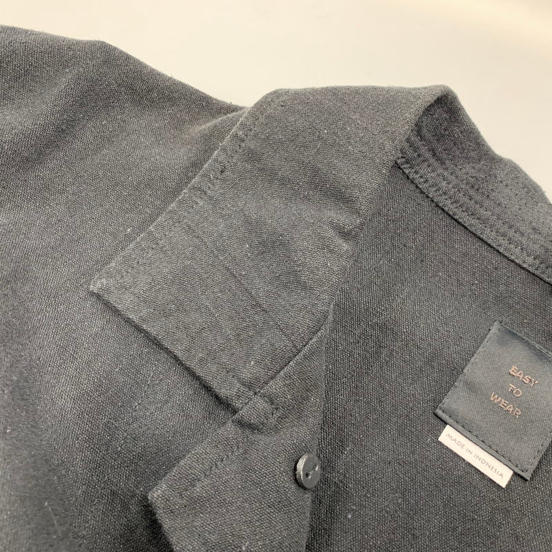 【中古品】【メンズ】 EASY TO WEAR イージートゥウェアー ETW20SS-JKT001 LINEN CANVAS JACKET リネン キャンバス ジャケット アウター 147-260930-kh-04-izu サイズ：48 カラー：ブラック 万代Net店