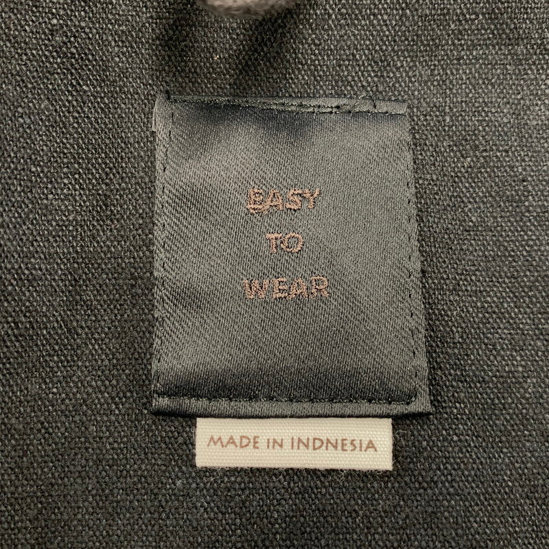 【中古品】【メンズ】 EASY TO WEAR イージートゥウェアー ETW20SS-JKT001 LINEN CANVAS JACKET リネン キャンバス ジャケット アウター 147-260930-kh-04-izu サイズ：48 カラー：ブラック 万代Net店