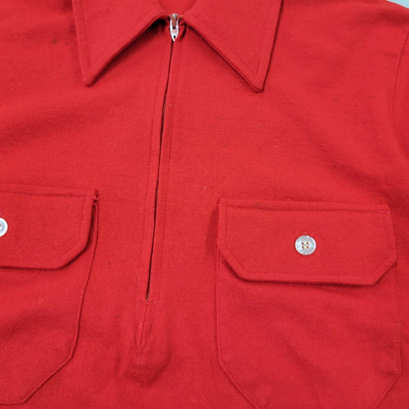 【中古品】【メンズ】 THE SPINNAKER SHIRTS ザ・スピンネーカー・シャツ ロケットTALON タロン 60’S HALF ZIP SHIRT ハーフ ジップ シャツ トップス 長袖 146-261029-ya-10-izu サイズ：M カラー：レッド 万代Net店