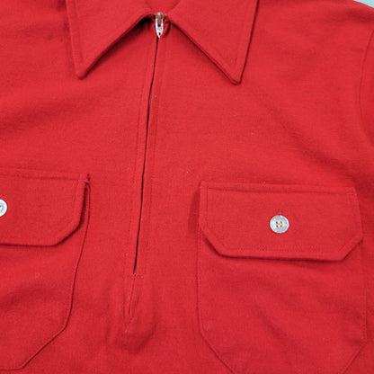 【中古品】【メンズ】 THE SPINNAKER SHIRTS ザ・スピンネーカー・シャツ ロケットTALON タロン 60’S HALF ZIP SHIRT ハーフ ジップ シャツ トップス 長袖 146-261029-ya-10-izu サイズ：M カラー：レッド 万代Net店