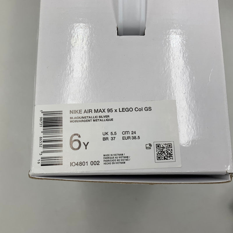 【中古品】【レディース】 NIKE ナイキ×LEGO レゴ GS AIR MAX 95 エア マックス スニーカー シューズ 靴 166-260926-cs-03-izu サイズ：24cm カラー：BLACK/METALLIC SILVER-DK SMOKE GREY 万代Net店