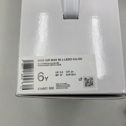 【中古品】【レディース】 NIKE ナイキ×LEGO レゴ GS AIR MAX 95 エア マックス スニーカー シューズ 靴 166-260926-cs-03-izu サイズ：24cm カラー：BLACK/METALLIC SILVER-DK SMOKE GREY 万代Net店