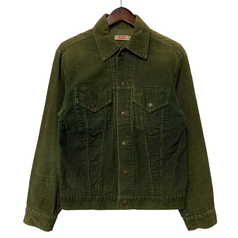 【現状渡し品】【メンズ】 LEVI'S リーバイス 70S 70505 CORDUROY JACKET コーデュロイ ジャケット アウター 146-260927-ya-04-izu サイズ：36 カラー：オリーブ 万代Net店