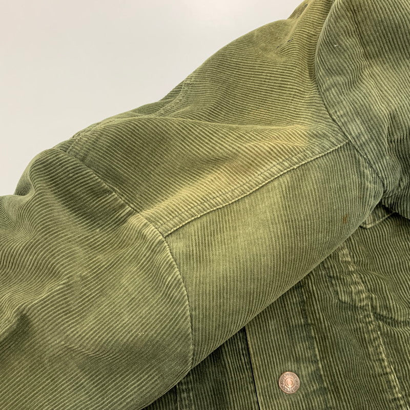【現状渡し品】【メンズ】 LEVI'S リーバイス 70S 70505 CORDUROY JACKET コーデュロイ ジャケット アウター 146-260927-ya-04-izu サイズ：36 カラー：オリーブ 万代Net店
