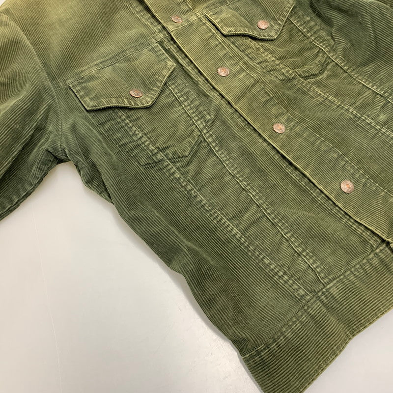 【現状渡し品】【メンズ】 LEVI'S リーバイス 70S 70505 CORDUROY JACKET コーデュロイ ジャケット アウター 146-260927-ya-04-izu サイズ：36 カラー：オリーブ 万代Net店