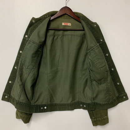 【現状渡し品】【メンズ】 LEVI'S リーバイス 70S 70505 CORDUROY JACKET コーデュロイ ジャケット アウター 146-260927-ya-04-izu サイズ：36 カラー：オリーブ 万代Net店