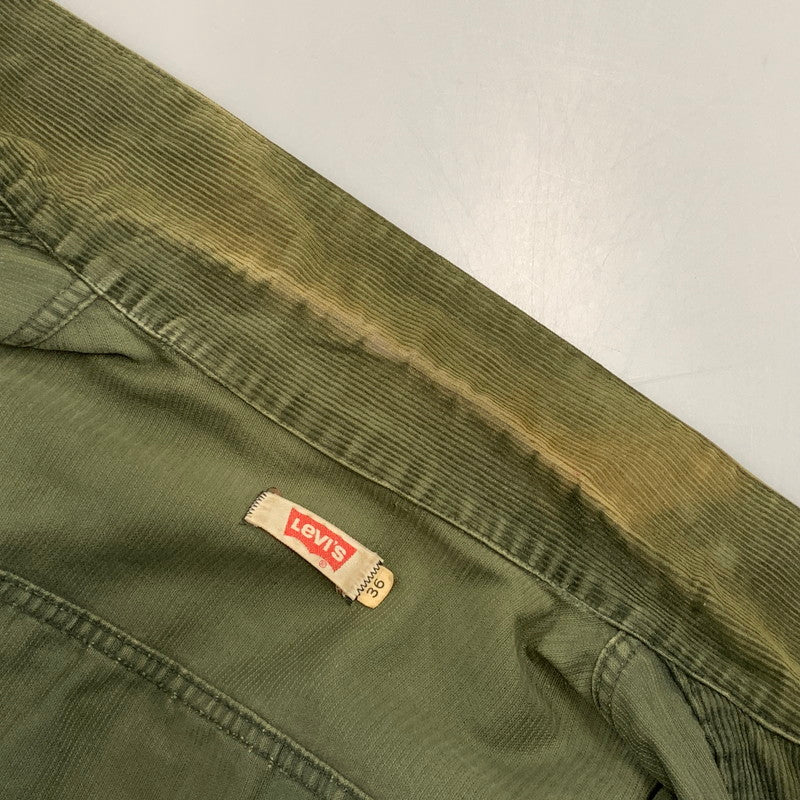 【現状渡し品】【メンズ】 LEVI'S リーバイス 70S 70505 CORDUROY JACKET コーデュロイ ジャケット アウター 146-260927-ya-04-izu サイズ：36 カラー：オリーブ 万代Net店