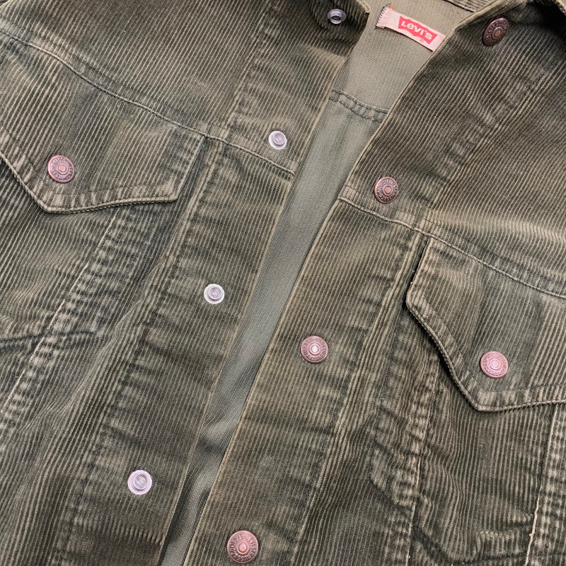【現状渡し品】【メンズ】 LEVI'S リーバイス 70S 70505 CORDUROY JACKET コーデュロイ ジャケット アウター 146-260927-ya-04-izu サイズ：36 カラー：オリーブ 万代Net店