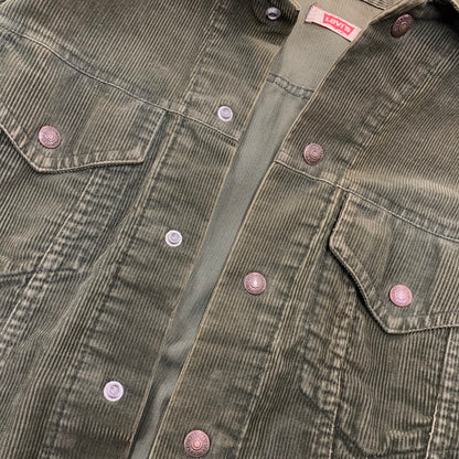 【現状渡し品】【メンズ】 LEVI'S リーバイス 70S 70505 CORDUROY JACKET コーデュロイ ジャケット アウター 146-260927-ya-04-izu サイズ：36 カラー：オリーブ 万代Net店