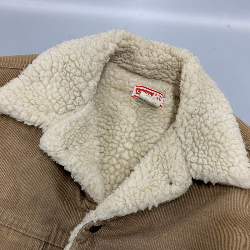 【中古品】【メンズ】 LEVI'S リーバイス 70S 70605-1523 CORDUROY BOA JACKET コーデュロイ ボア ジャケット アウター 146-260927-ya-01-izu サイズ：36 カラー：ブラウン 万代Net店