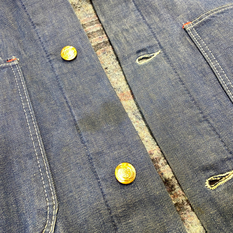【中古品】【メンズ】 BLUE BELL ブルーベル DENIM BLANKET COVERALL デニム ブランケット カバーオール ジャケット 146-260926-as-05-izu サイズ：36 カラー：インディゴ 万代Net店