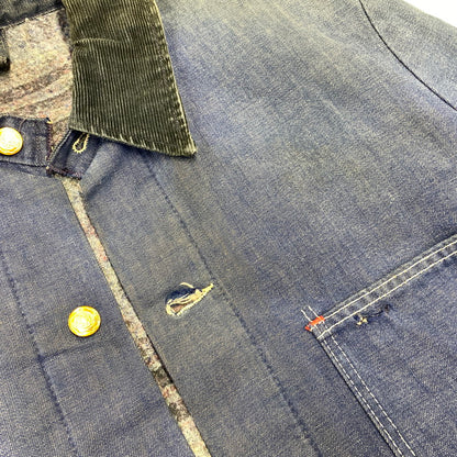 【中古品】【メンズ】 BLUE BELL ブルーベル DENIM BLANKET COVERALL デニム ブランケット カバーオール ジャケット 146-260926-as-05-izu サイズ：36 カラー：インディゴ 万代Net店