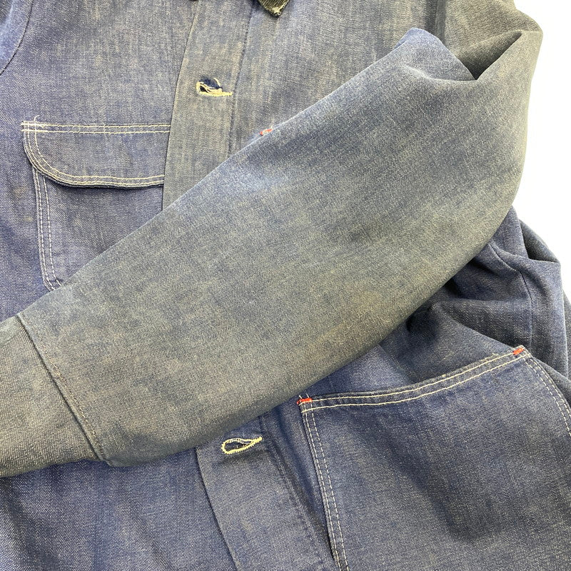 【中古品】【メンズ】 BLUE BELL ブルーベル DENIM BLANKET COVERALL デニム ブランケット カバーオール ジャケット 146-260926-as-05-izu サイズ：36 カラー：インディゴ 万代Net店
