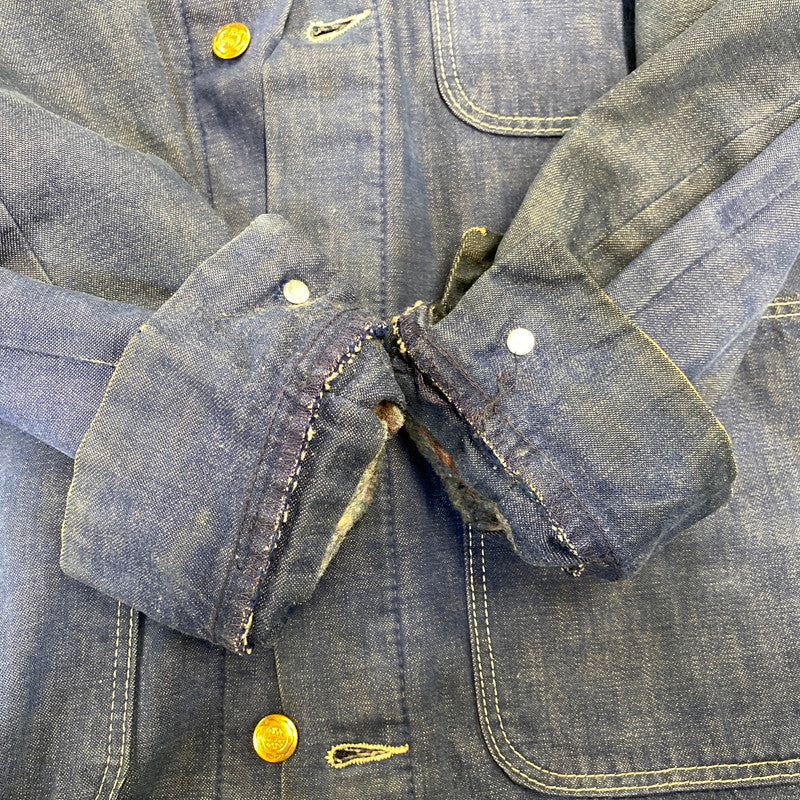 【中古品】【メンズ】 BLUE BELL ブルーベル DENIM BLANKET COVERALL デニム ブランケット カバーオール ジャケット 146-260926-as-05-izu サイズ：36 カラー：インディゴ 万代Net店