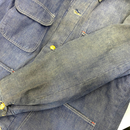 【中古品】【メンズ】 BLUE BELL ブルーベル DENIM BLANKET COVERALL デニム ブランケット カバーオール ジャケット 146-260926-as-05-izu サイズ：36 カラー：インディゴ 万代Net店