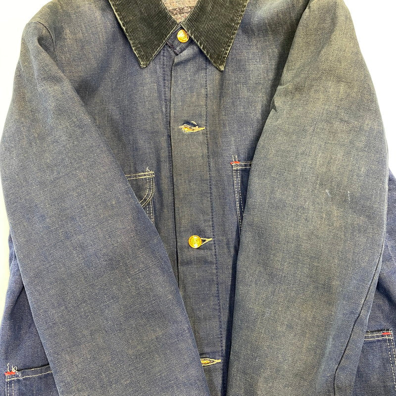 【中古品】【メンズ】 BLUE BELL ブルーベル DENIM BLANKET COVERALL デニム ブランケット カバーオール ジャケット 146-260926-as-05-izu サイズ：36 カラー：インディゴ 万代Net店