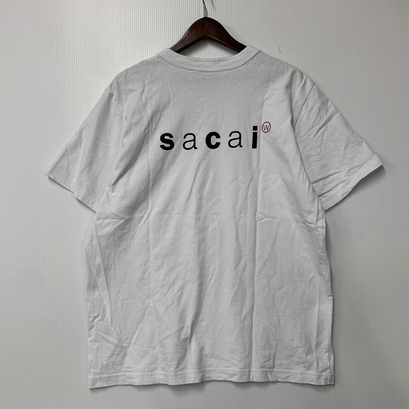 【中古品】【メンズ】 WTAPS ダブルタップス × SACAI サカイ 25-0928S PRINT T-SHIRT SS COTTON プリント Tシャツ ショートスリーブ コットン トップス 142-261001-kh-04-izu サイズ：4 カラー：ホワイト 万代Net店