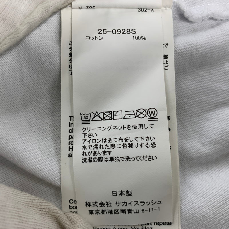 【中古品】【メンズ】 WTAPS ダブルタップス × SACAI サカイ 25-0928S PRINT T-SHIRT SS COTTON プリント Tシャツ ショートスリーブ コットン トップス 142-261001-kh-04-izu サイズ：4 カラー：ホワイト 万代Net店