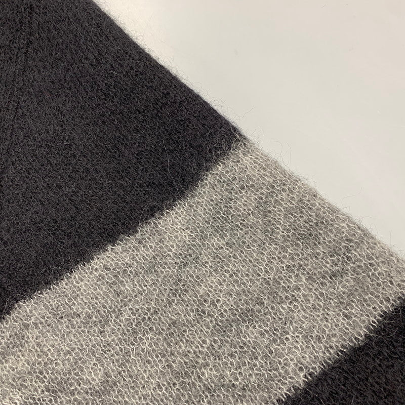 【中古品】【メンズ】 SAINT LAURENT サンローラン 330369 Y1BM1 エディ期 13WA MOHAIR BORDER KNIT CARDIGAN モヘヤ ボーダー ニット カーディガン トップス 長袖 141-260927-ya-02-izu サイズ：S カラー：ブラック×グレー 万代Net店
