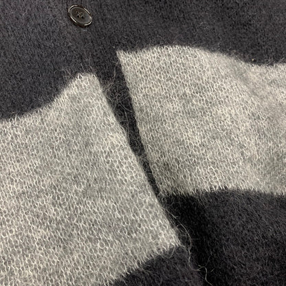 【中古品】【メンズ】 SAINT LAURENT サンローラン 330369 Y1BM1 エディ期 13WA MOHAIR BORDER KNIT CARDIGAN モヘヤ ボーダー ニット カーディガン トップス 長袖 141-260927-ya-02-izu サイズ：S カラー：ブラック×グレー 万代Net店