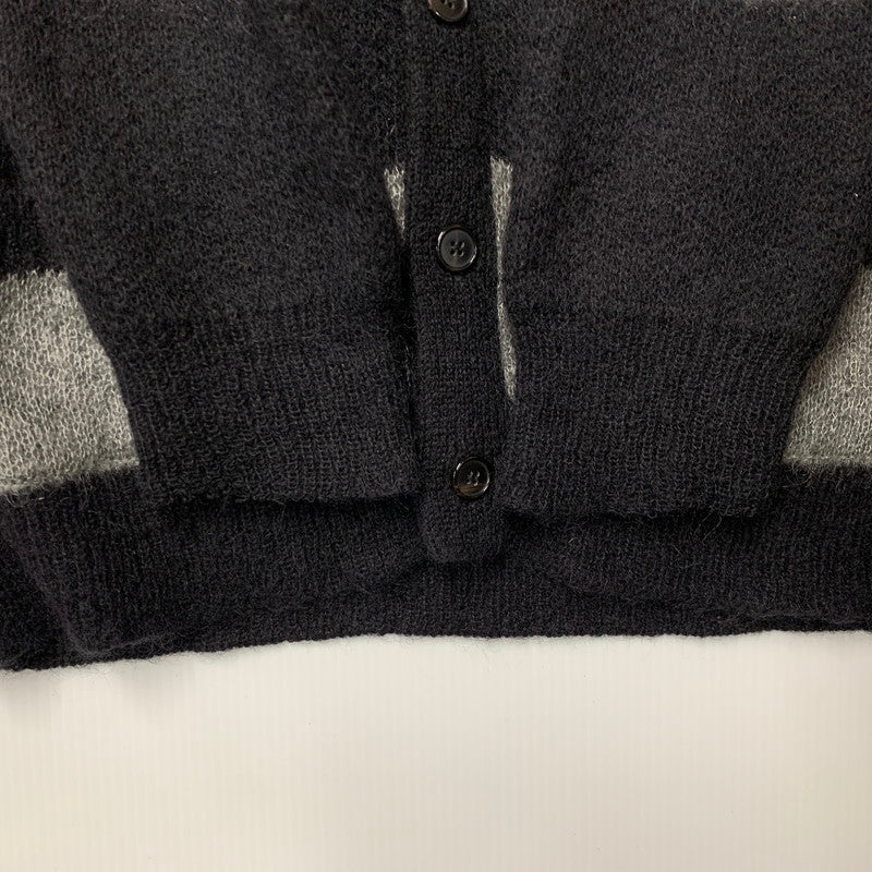【中古品】【メンズ】 SAINT LAURENT サンローラン 330369 Y1BM1 エディ期 13WA MOHAIR BORDER KNIT CARDIGAN モヘヤ ボーダー ニット カーディガン トップス 長袖 141-260927-ya-02-izu サイズ：S カラー：ブラック×グレー 万代Net店