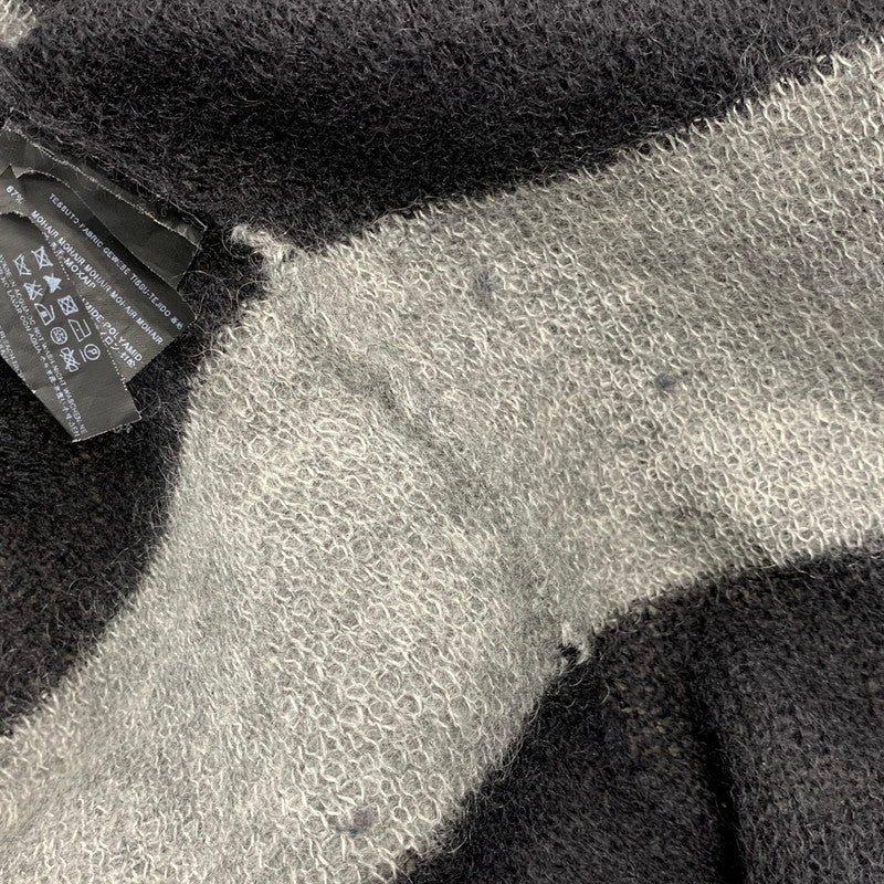 【中古品】【メンズ】 SAINT LAURENT サンローラン 330369 Y1BM1 エディ期 13WA MOHAIR BORDER KNIT CARDIGAN モヘヤ ボーダー ニット カーディガン トップス 長袖 141-260927-ya-02-izu サイズ：S カラー：ブラック×グレー 万代Net店