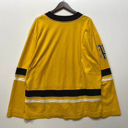 【中古品】【メンズ】 MONCLER モンクレール × PALM ANGELS パーム・エンジェルス HOCKEY SHIRT 8D00002-M2514 ホッケーシャツ 長袖 141-260926-as-04-izu サイズ：L カラー：イエロー 万代Net店