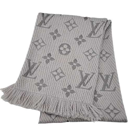 【中古品】【メンズ/レディース】 LOUIS VUITTON ルイ・ヴィトン LOGOMANIA SCARF MONOGRAM M74742 ロゴマニア スカーフ マフラー 179-260927-as-19-izu カラー：グレー系 万代Net店