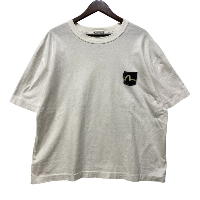 【中古品】【メンズ】 EVISU エヴィス カモメ POCKET SS TEE ポケット ショートスリーブ Tシャツ トップス 半袖 145-260928-cs-06-izu サイズ：46 カラー：ホワイト 万代Net店