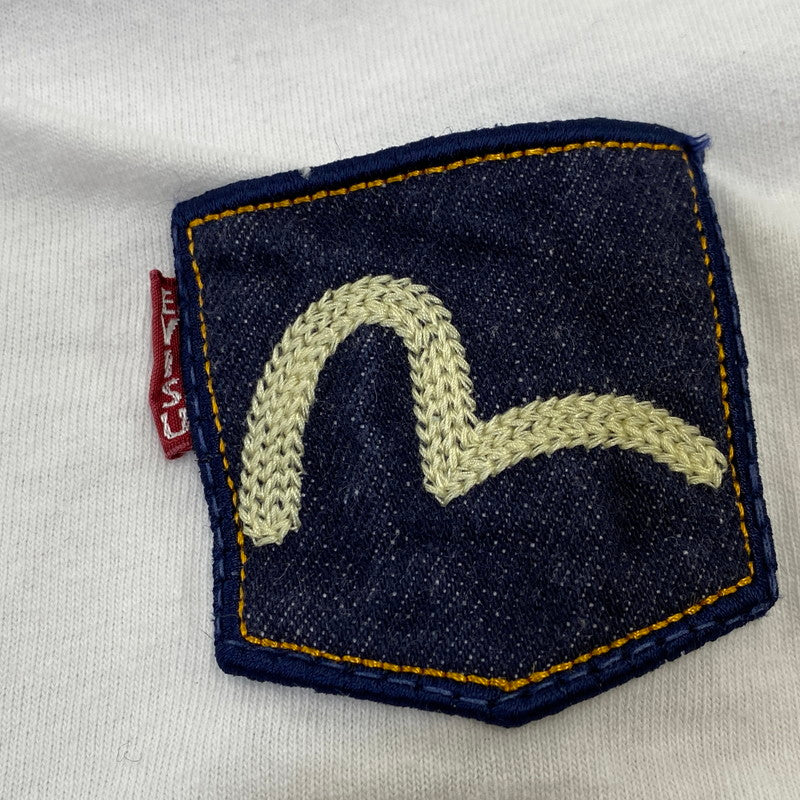 【中古品】【メンズ】 EVISU エヴィス カモメ POCKET SS TEE ポケット ショートスリーブ Tシャツ トップス 半袖 145-260928-cs-06-izu サイズ：46 カラー：ホワイト 万代Net店