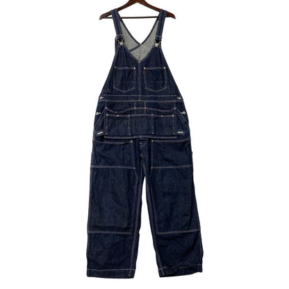 【中古品】【メンズ】 EVISU エヴィス 特殊カモメペイント ダブルニー デニムオーバーオール 156-261001-kh-15-izu サイズ：34 カラー：インディゴ 万代Net店