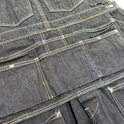 【中古品】【メンズ】 EVISU エヴィス 特殊カモメペイント ダブルニー デニムオーバーオール 156-261001-kh-15-izu サイズ：34 カラー：インディゴ 万代Net店