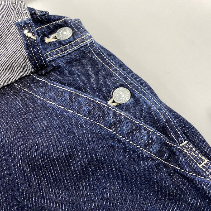 【中古品】【メンズ】 EVISU エヴィス 特殊カモメペイント ダブルニー デニムオーバーオール 156-261001-kh-15-izu サイズ：34 カラー：インディゴ 万代Net店