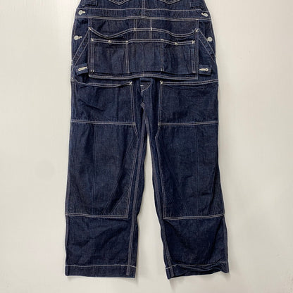 【中古品】【メンズ】 EVISU エヴィス 特殊カモメペイント ダブルニー デニムオーバーオール 156-261001-kh-15-izu サイズ：34 カラー：インディゴ 万代Net店