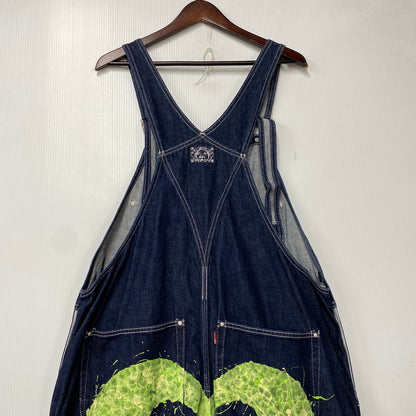 【中古品】【メンズ】 EVISU エヴィス 特殊カモメペイント ダブルニー デニムオーバーオール 156-261001-kh-15-izu サイズ：34 カラー：インディゴ 万代Net店